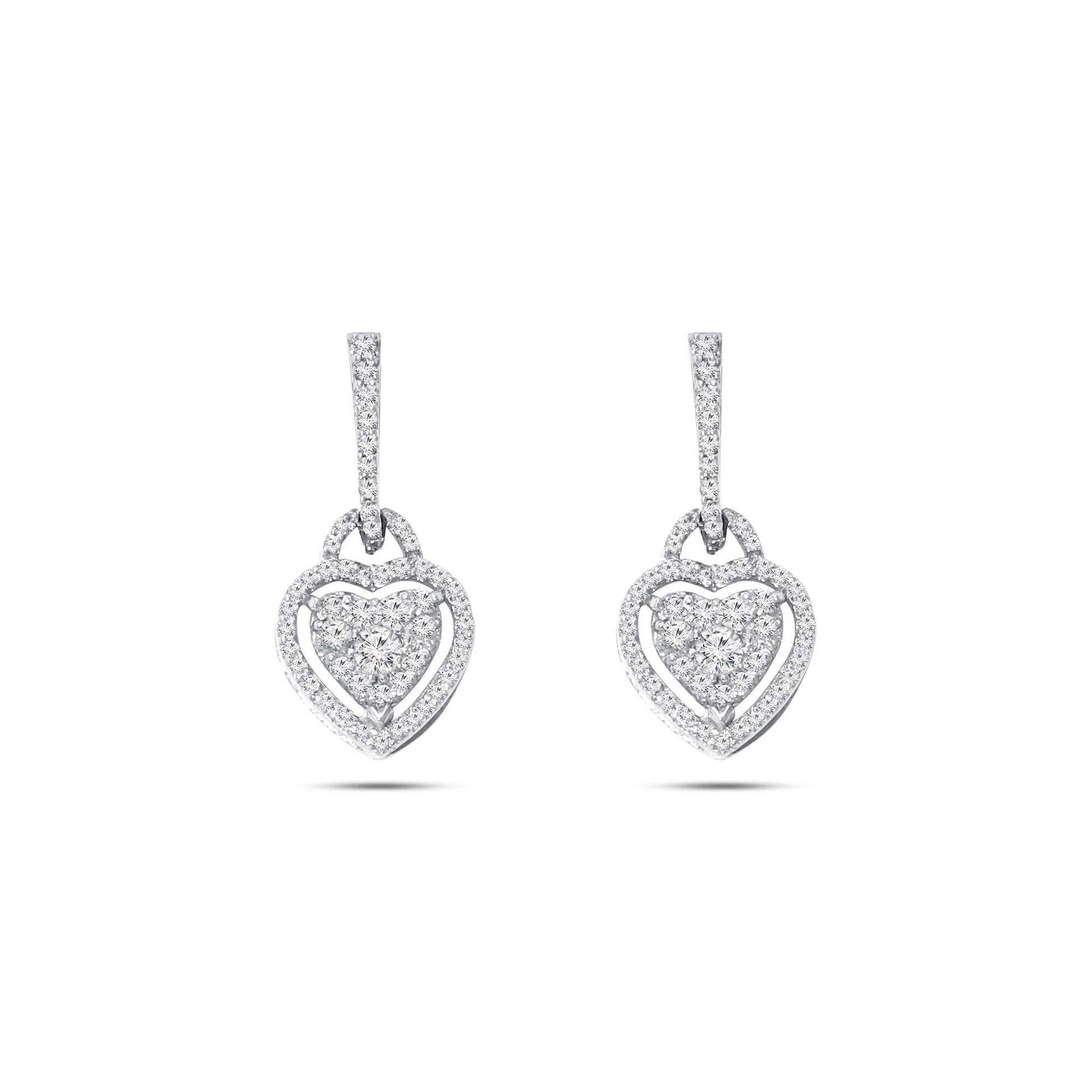 Aisha Heart Drop Earrings