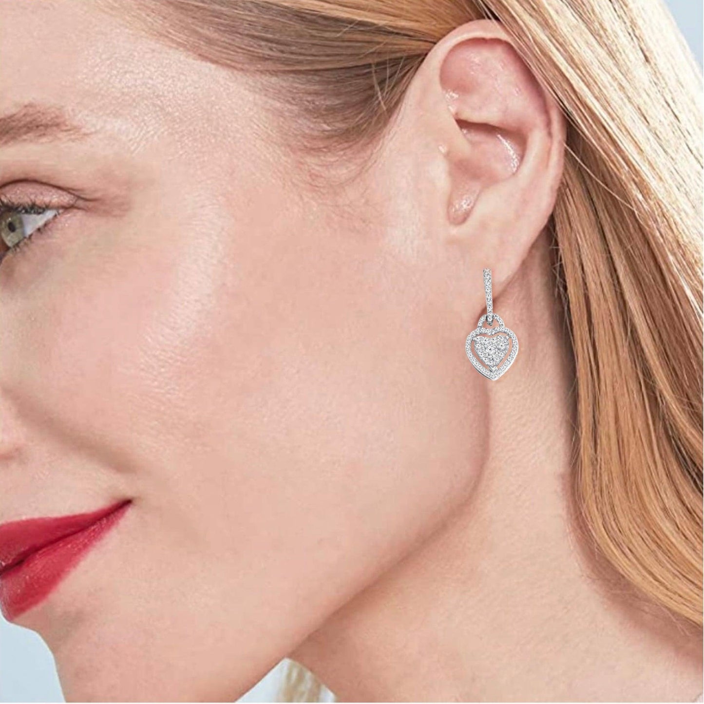 Aisha Heart Drop Earrings - Rolf & Olivia