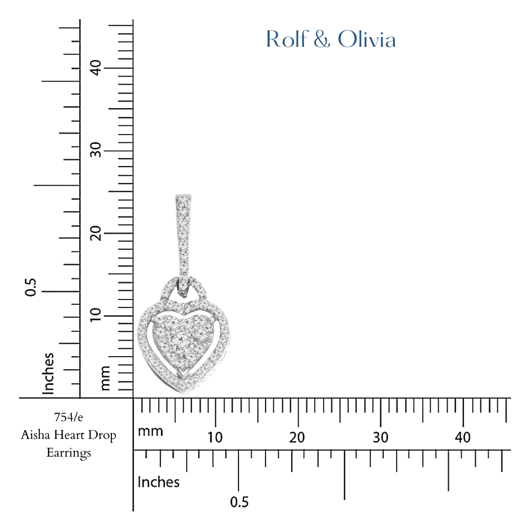Aisha Heart Drop Earrings - Rolf & Olivia