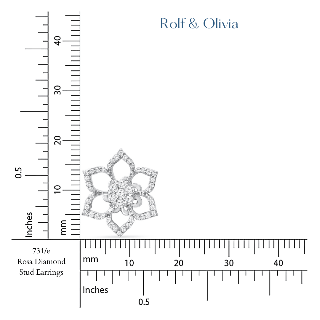 Rosa Diamond Stud Earrings - Rolf & Olivia
